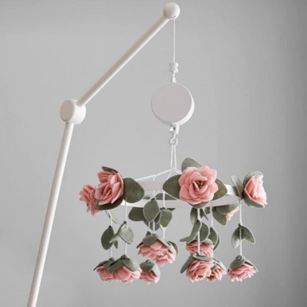 Pottery Barn Roses Musical Crib Mobile